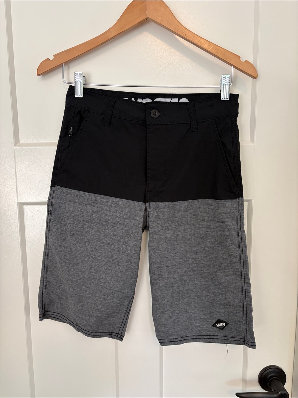 Two-Tone Black & Gray Boy’s board/swim Shorts